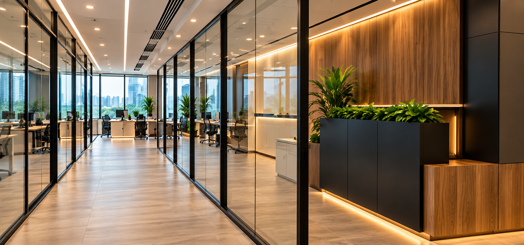 Modern commercial office interior